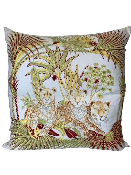 LARGE VINTAGE SALVATORE FERRAGAMO TIGER PILLOW 32" (1 of 5)