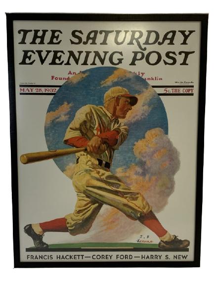 J.F. KERNAN SATURDAY EVENING POST FRAMED PRINT 42" (1 of 4)