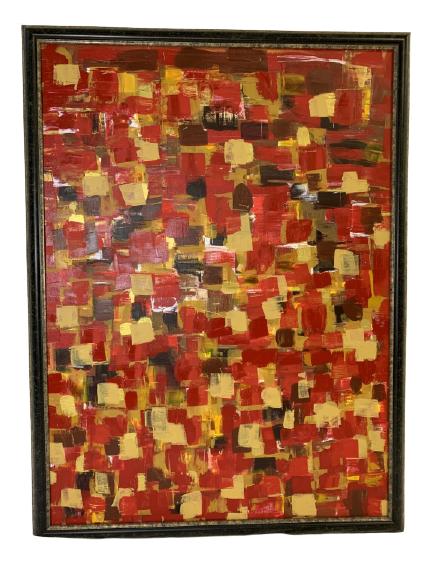 LARGE  CHAD CLOUGH  ABSTRACT PAINTING 42" (1 of 5)