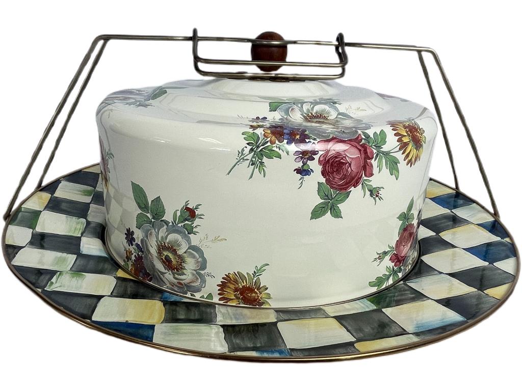 MACKENZIE CHILDS FLOWER MARKET CAKE CARRIER (1 of 8)