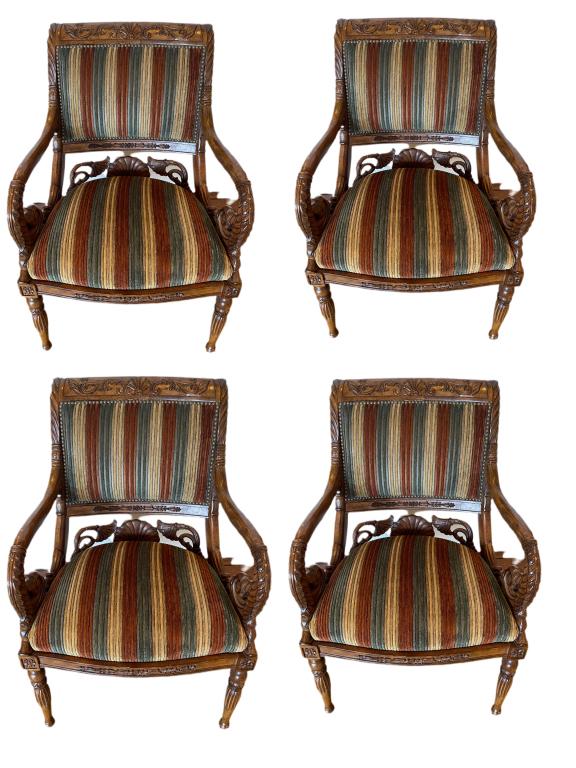 4 P.A.M.A FRENCH REGENCY ARM CHAIRS (1 of 2)
