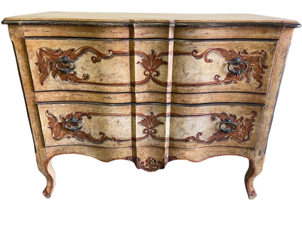 CASTILLIAN IMPORTS 3 DRAWER HAND PAINTED COMMODE (1 of 10)