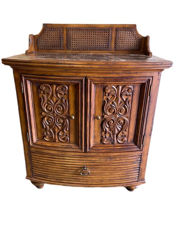 VTG MARGE CARSON MARBLE TOP COMMODE (2/2) (1 of 6)