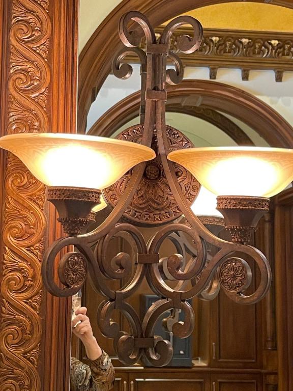 PR FRENCH CLASSICAL MODERN GILT IRON SCONCES (1 of 2)