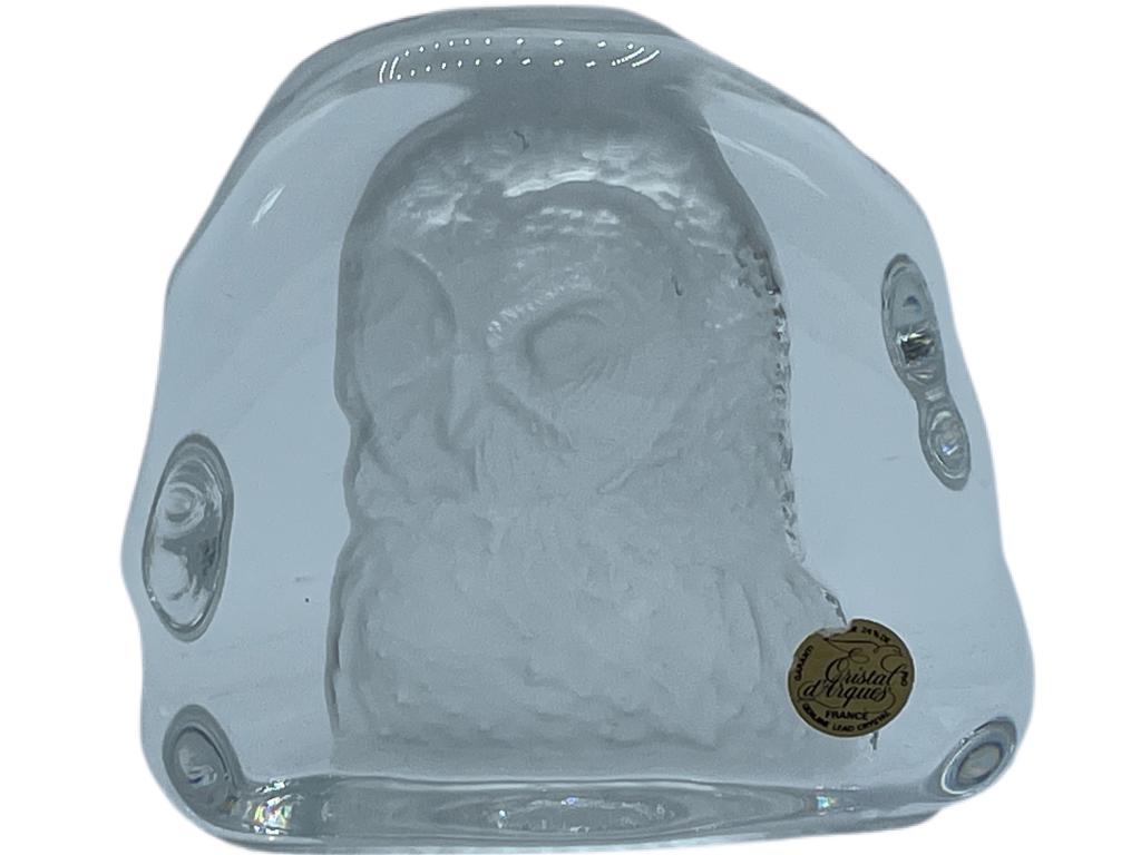 VINTAGE CRISTAL D'ARQUES OWL ART GLASS (1 of 4)