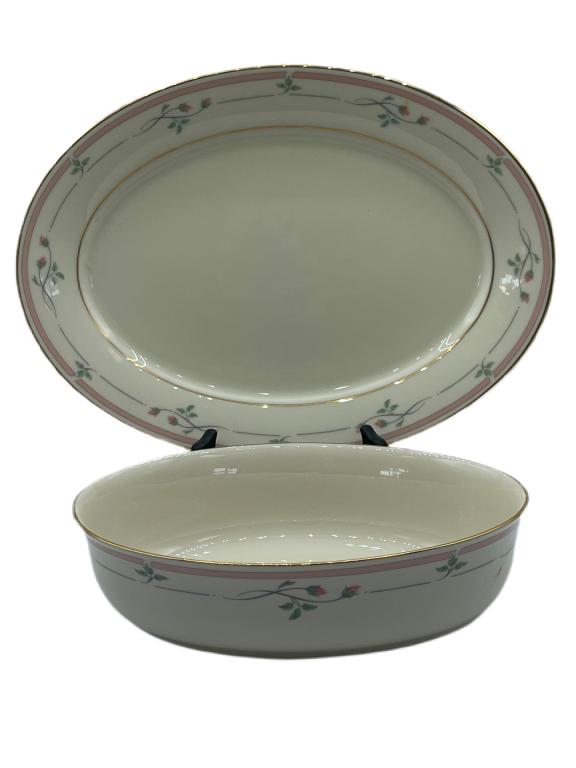LENOX "ROSE MANOR" 2 SERVING DISHES (1 of 7)