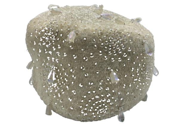 VINTAGE WOMANS BLACK DERBY HAT 7.25 (1 of 6)