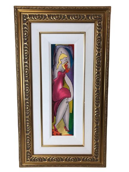 L. LE KINFF "AGATHA B." EMBELISHED PRINT 30.5" (1 of 6)