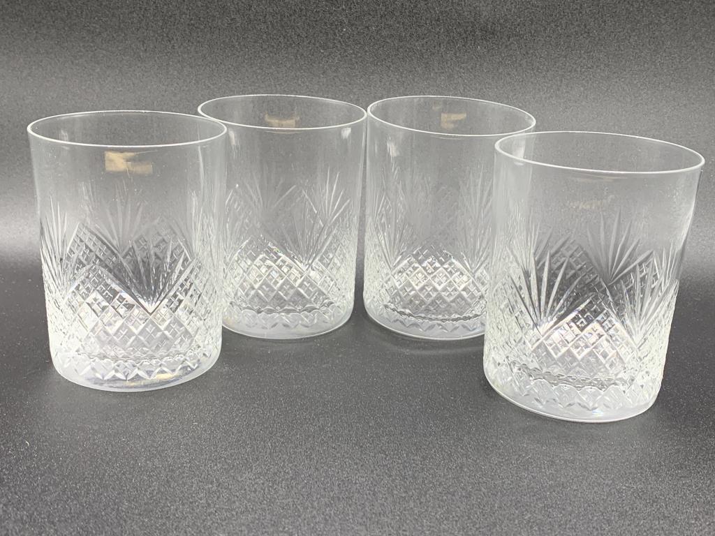 4 VTG BACCARAT CRYSTAL STYLE TUMBLER BAR GLASSES (1 of 3)