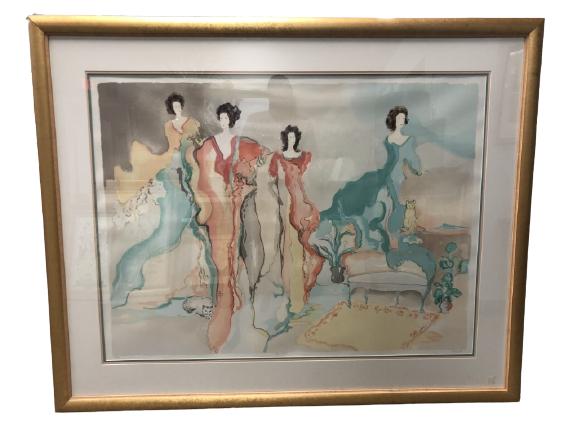 LARGE "LES CHATS" CATS FRAMED PRINT WALL ART 59.5" (1 of 7)