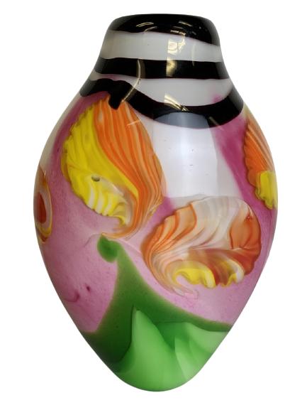 LARGE MID CENTURY MURANO STYLE ART GLASS VASE 14" (1 of 5)