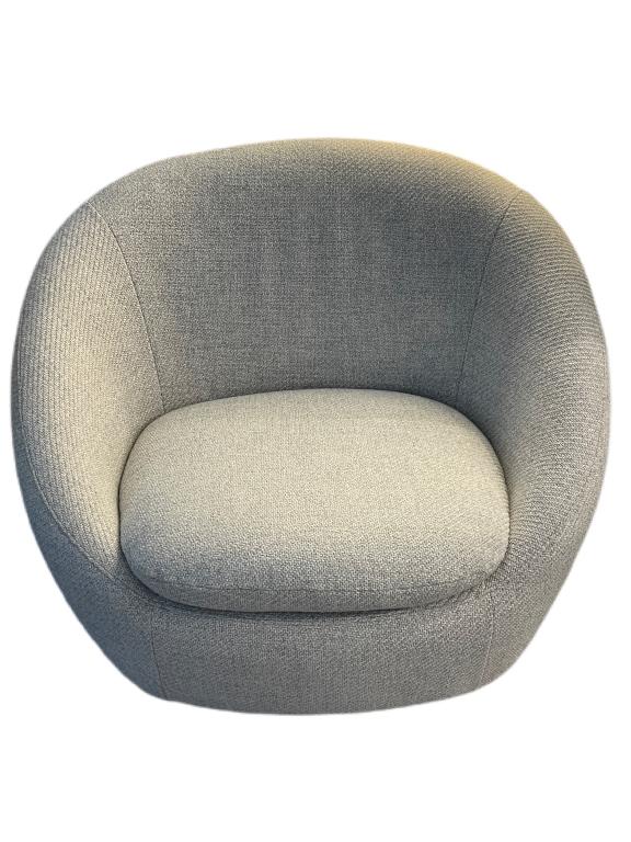 WEST ELM MODERN CONTEMP SWIVEL GRAY CHAIR (1 of 4)