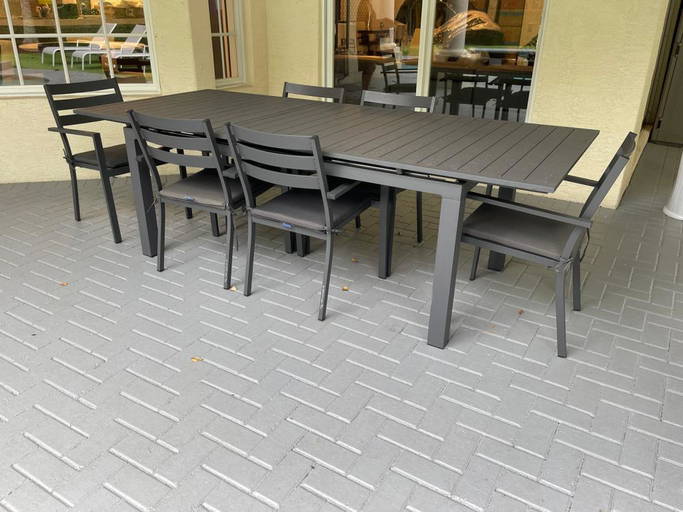 Nautica Gray Expandable Patio Dining Set