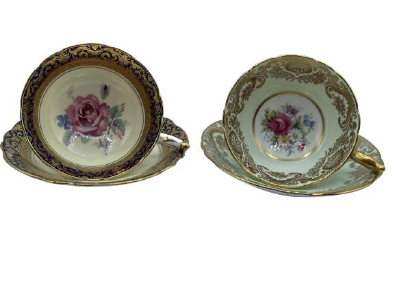 VTG PAIR OFPARAGON GOLD TRIM CUPS & SAUCERS (1 of 3)