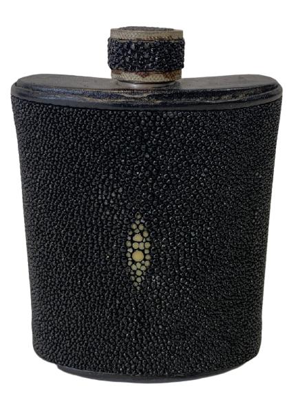 VINTAGE GENUINE STINGRAY LEATHER WRAPPED FLASK (1 of 6)