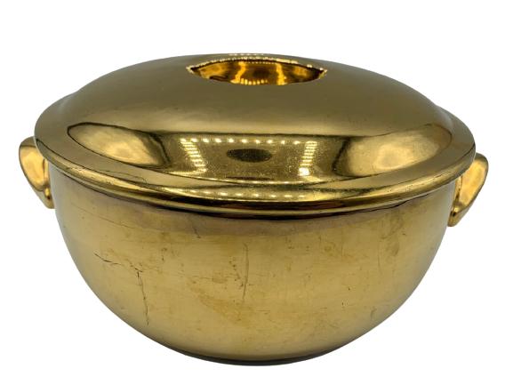 VTG ROYAL WORCESTER GOLD CASSEROLE DISH 7" (1 of 3)