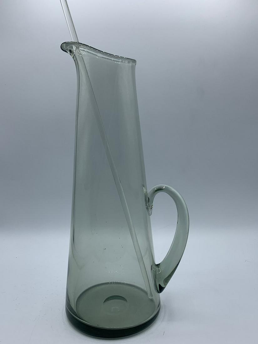 VTG MID MOD GLASS STIRRING PITCHER BARWARE 13" (1 of 4)