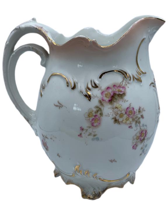 HANDPAINTED BAVARIAN CHINA PITCHER (1 of 9)