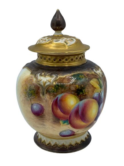 ROYAL WORCESTER FRUIT SMALL COVERED URN 6" (1 of 4)