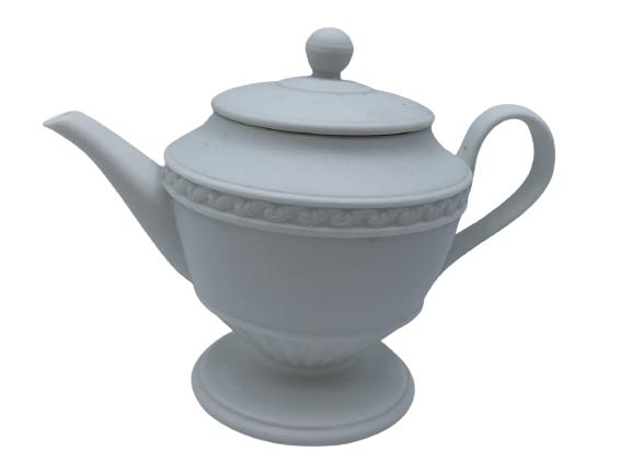 WEDGWOOD JASPERWARE WHITE MINI TEAPOT 4.5" (1 of 4)