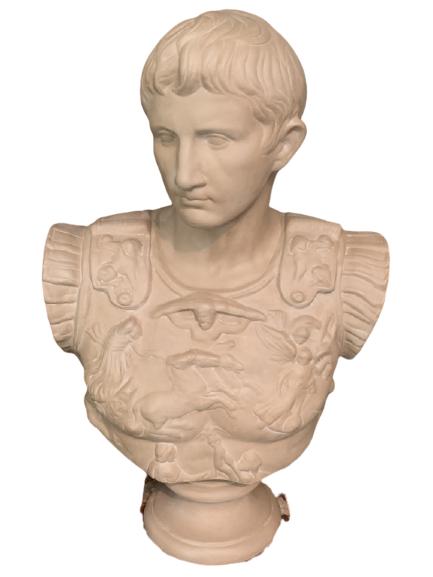 ITALIAN POTTERY BUST OF AUGUSTUS CAESAR (1 of 6)