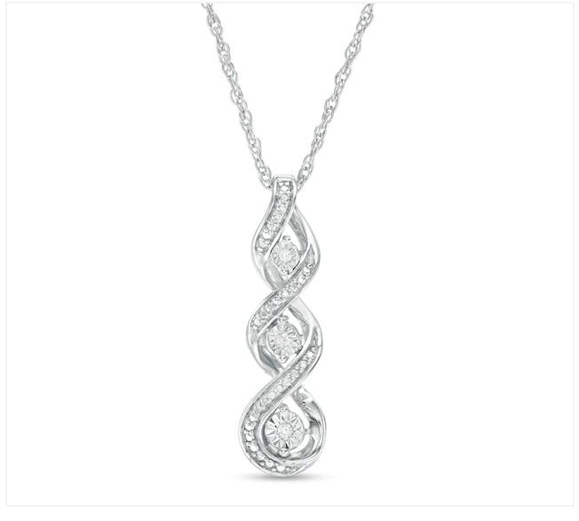 DIAMOND ACCENT STERLING INFINITY PENDANT (1 of 2)