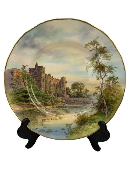 VTG ROYAL WORCESTER WARWICK CASTLE PLATE 11" (1 of 4)