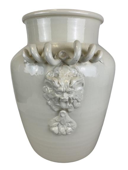CERAMICHE ARTISTICHE WHITE CERAMIC PLANTER 20.5" (1 of 7)