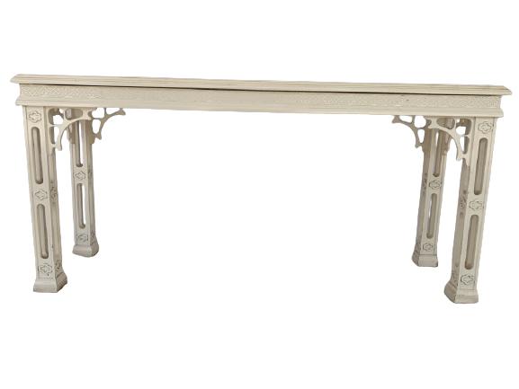 REGENCY STYLE PAGODA FRETWORK CONSOLE TABLE 57" (1 of 5)