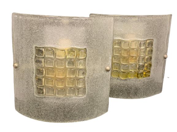 PAIR OF MID CENTURY MODERN  MURANO GLASS SCONCES (1 of 8)