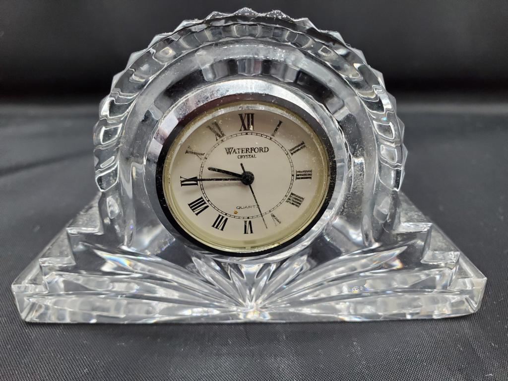 SMALL WATERFORD CRYSTAL CLOCK (1 of 5)