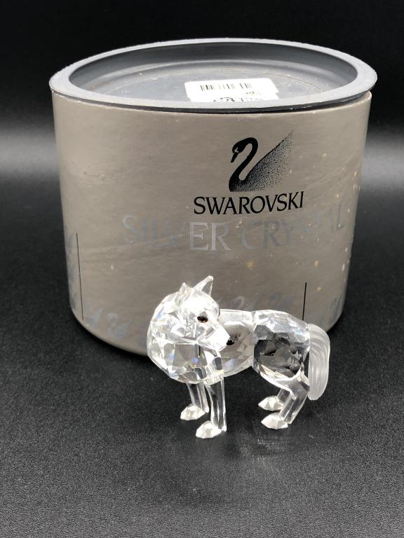 SWAROVSKI CRYSTAL WOLF FIGURINE 3" (1 of 5)