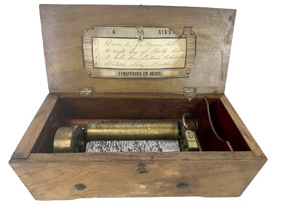 ANTIQUE 1880'S ETOUFFOIRS EN ACIER MUSIC BOX 13614 (1 of 5)