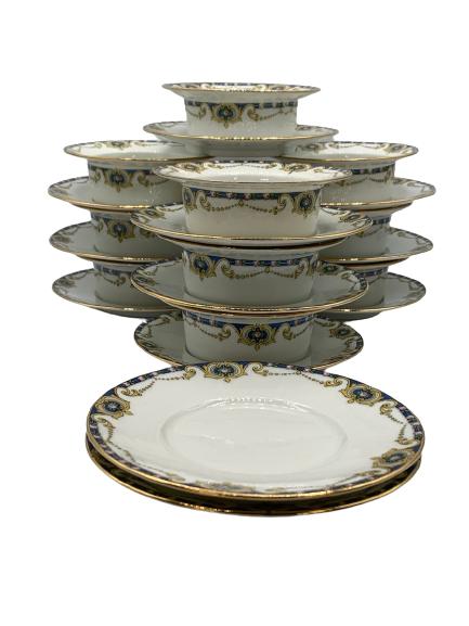 VTG LIMOGES GRISETTE RAMEKINS & SAUCERS SET OF 10: VTG LIMOGES GRISETTE RAMEKINS & SAUCERS SET OF 10 - RAMEKINS ARE 4" DIAMETER X 1.25" HIGH- SAUCERS ARE 5.25" DIAMETER- THERE ARE TWO EXTRA SAUCERS- GOOD VINTAGE CONDITIONCOLLECTIBLE CHINA & PORCELAIN;