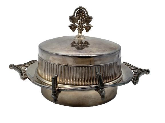 VINTAGE SILVER COVERED CAVIAR SERVER 8.25" (1 of 6)