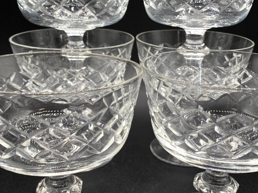 VTG CUT CRYSTAL FOOTED DESSERT CUPS SET OF 6 (1 of 5)