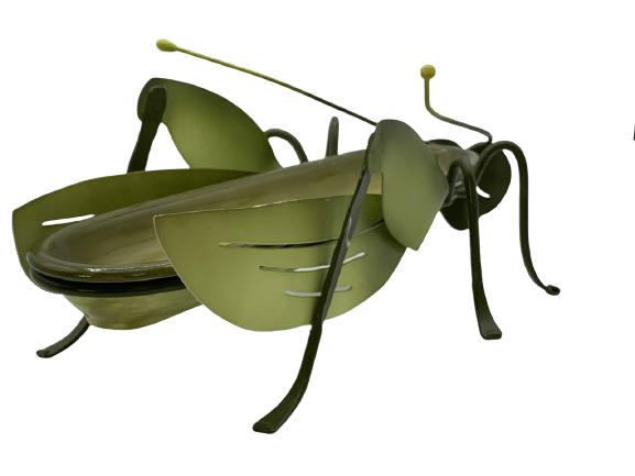 WHIMSICAL GRASSHOPPER SERVING DISH 13" LONG (1 of 4)