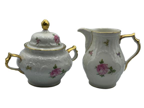 ROSENTHAL CLASSIC ROSE CREAMER & SUGAR BOWL 6" (1 of 5)