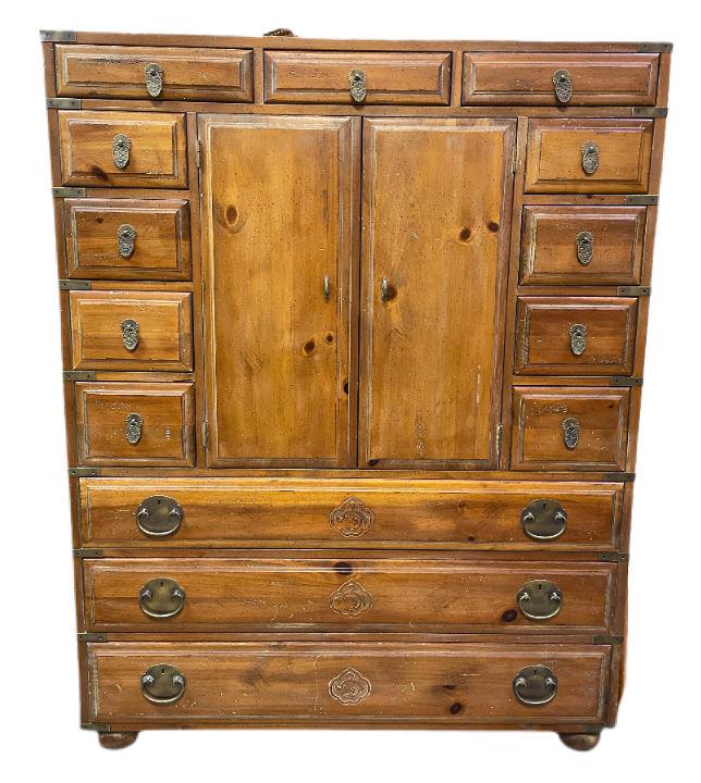 VTG MID CENTURY HENRIDON WOOD STORAGE CABINET 61" (1 of 8)