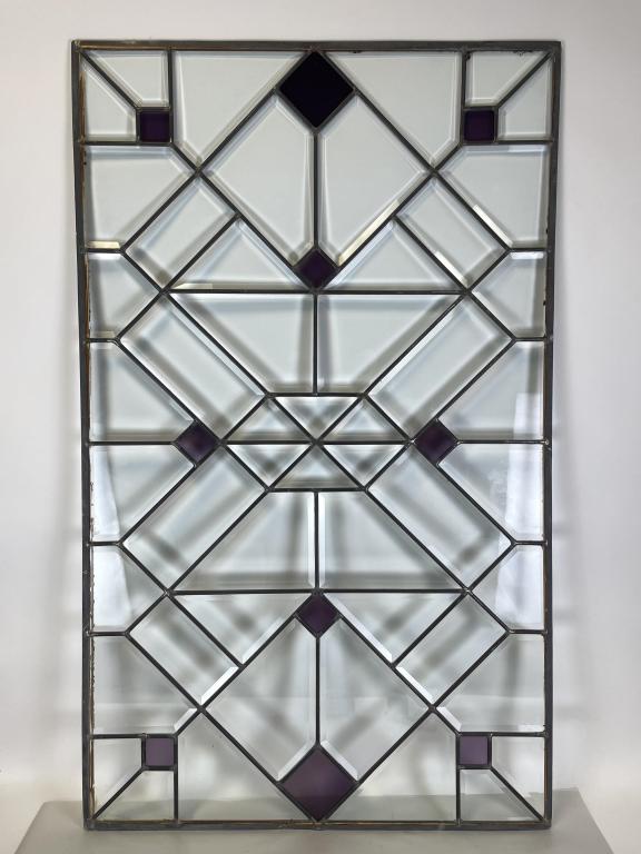 ART DECO STYLE STAINED GLASS WINDOW 48" (1 of 5)