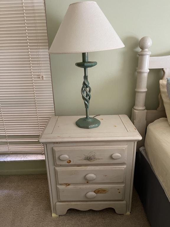 VTG COASTAL MODERN 3 DRAWER NIGHT STAND: -MUST BE PICKED UP BY APPOINTMENT IN LANTANA, FL. FRIDAY JUNE 25- SATURDAY 26 WITH 24 HRS CONFIRMED NOTICE-ANY ITEMS NOT PICKED UP AT THAT TIME WILL INCUR A $50 PER ITEM PICK FEE.