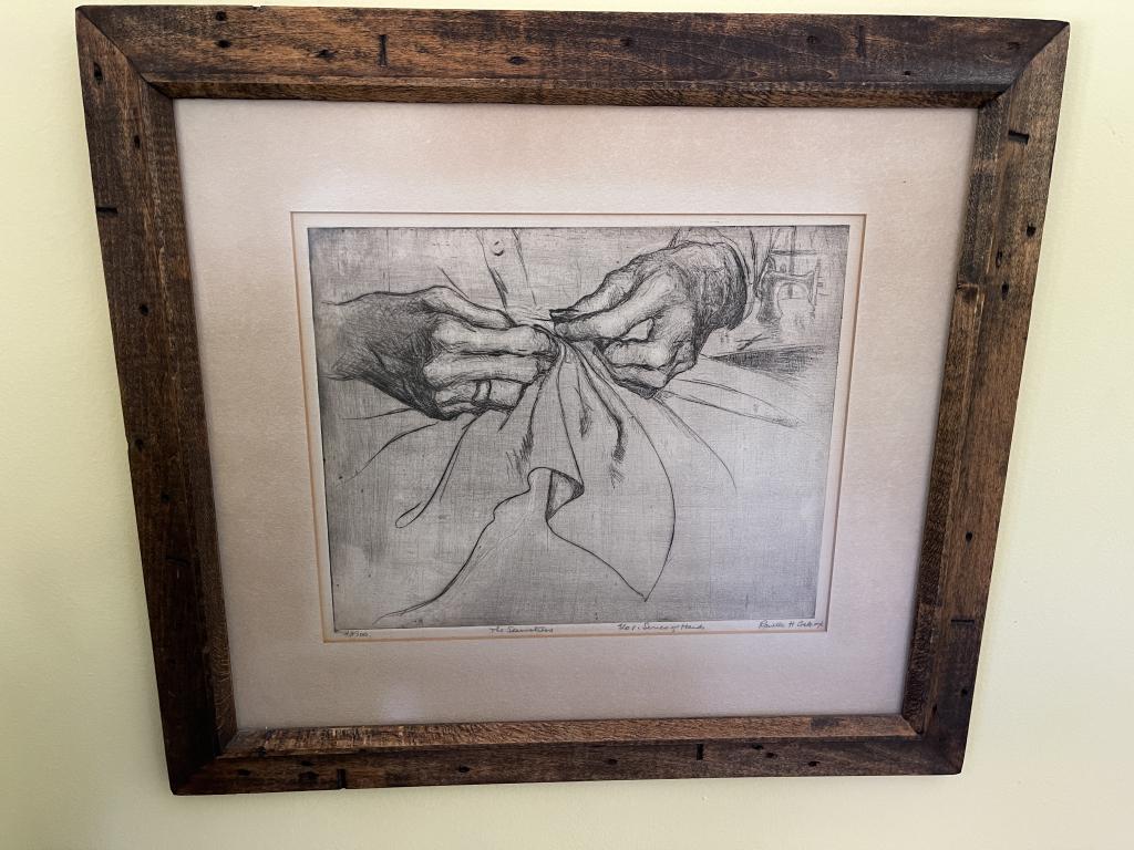 ROSELLE H OSK. ETCHING  "THE SEAMSTRESS" 48/100 (1 of 4)
