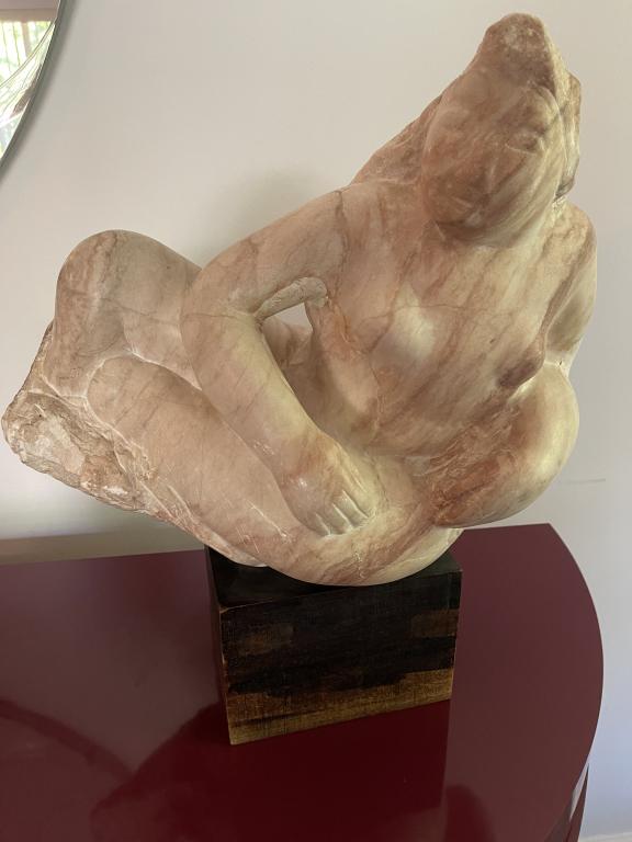 MIDCENTURY GRANITE CARVED SCULPTURE: MIDCENTURY GRANITE CARVED SCULPTURE -18 X 10 X 19MUST BE PICKED UP BY APPOINTMENT IN LANTANA, FL. FRIDAY JUNE 25- SATURDAY 26 WITH 24 HRS CONFIRMED NOTICE-ANY ITEMS NOT PICKED UP AT THAT TIME WILL INC