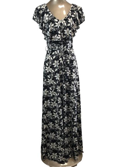 NWT M&T COLLECTION RUFFLE NECK MAXI DRESS SZ MED (1 of 5)