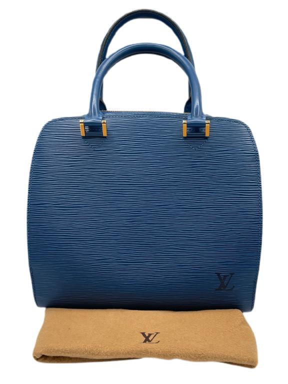 LOUIS VUITTON BLUE CALFSKIN PONT-NEUF HANDBAG (1 of 6)