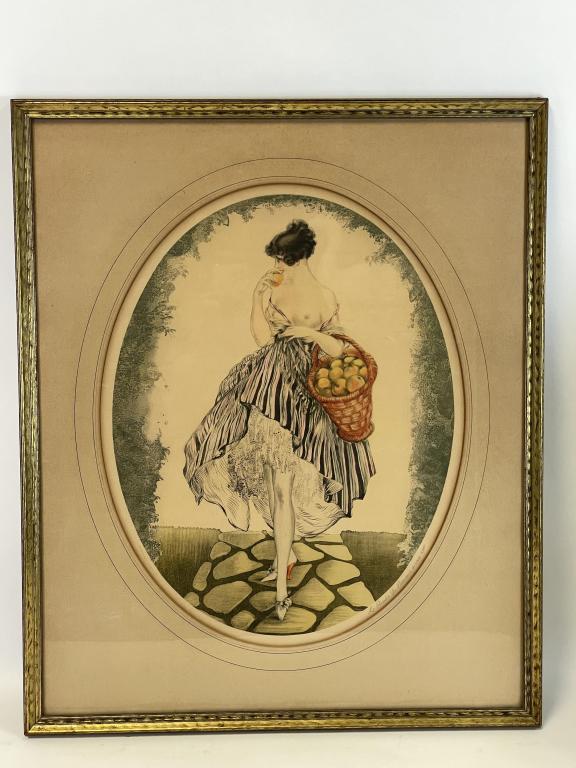 ICART "LE PANIER DE POMMES" LITHOGRAPH PRINT 25" (1 of 7)