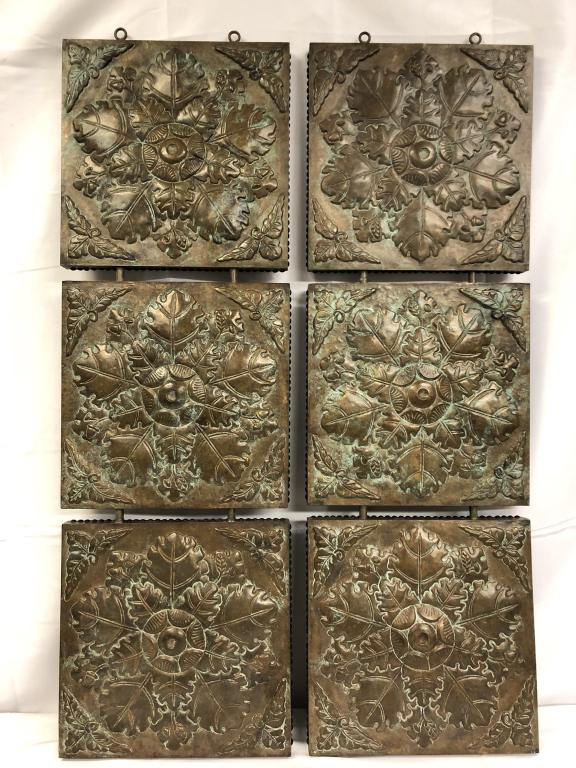 VINTAGE TIN TILE CUSTOM WALL HANGING ART 50" (1 of 8)