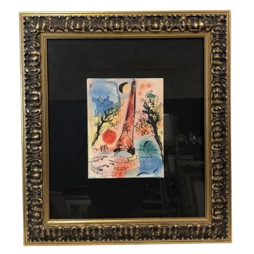 MARC CHAGALL"VISION DE PARIS" ORIGINAL LITHO 29.5" (1 of 5)