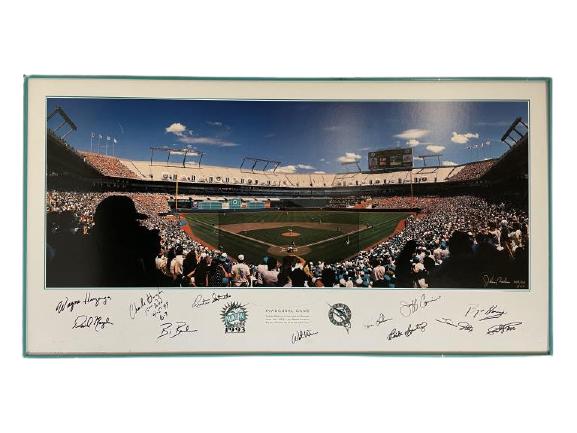 FLORIDA MARLINS AUTOGRAPHED POSTER (1 of 4)