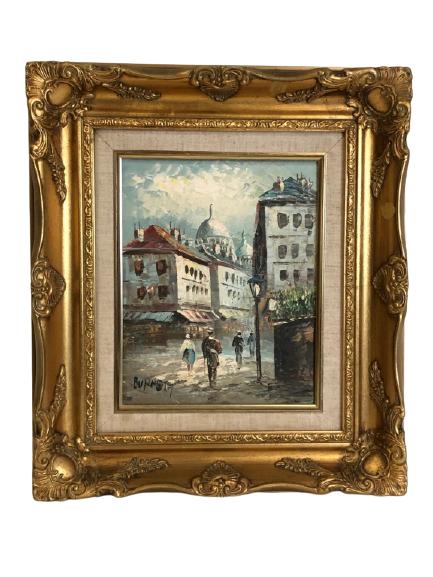 BURNS CITYSCAPE OIL PAINTING WALL ART 16" (1 of 10)